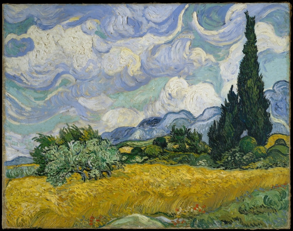 반 고흐 <A Wheatfield with Cypresses>, 1889 / 사진출처. ©The Metropolitan Museum of Art.