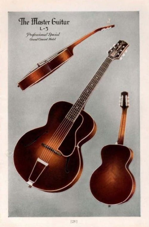 L5 기타 / 사진출처. Pre-War Gibson L-5 홈페이지