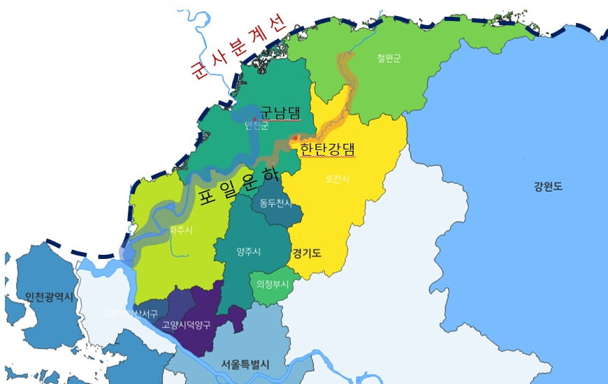 임진강-한탄강 수계도