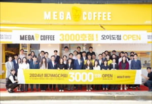 메가MGC커피, 중저가 커피 브랜드 첫 가맹점 3000호 돌파