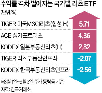 리츠 ETF의 배신…금리인하 수혜주라더니 韓만 마이너스