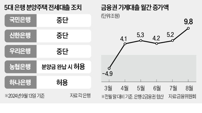 신한은행도 분양주택 전세대출 막는다