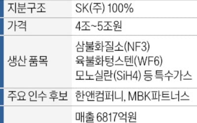 '몸값 5조' SK스페셜티·에어프로덕츠, 인수전에 한앤코·KKR·MBK 총출동