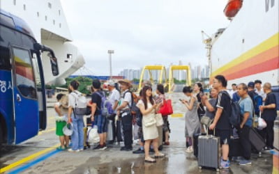 인천항 '한·중 페리' 이용객 급증