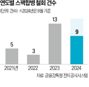 주주들 "대상기업 고평가" 스팩 합병 벌써 9곳 무산