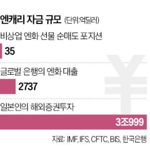 2000억弗…엔캐리 추가청산가능 금액