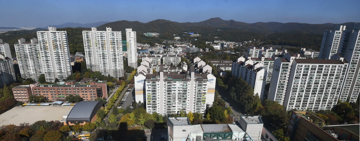 경기도 성남시 분당 시범단지 내 시범우성, 시범삼성한신 아파트 등이 보이고 있다. 사진=한국경제신문