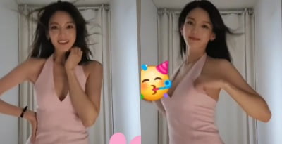 '170cm·50kg' 정가은, 훅 파인 드레스 입고 글래머 몸매 자랑…46세 안 믿기는 동안 미모