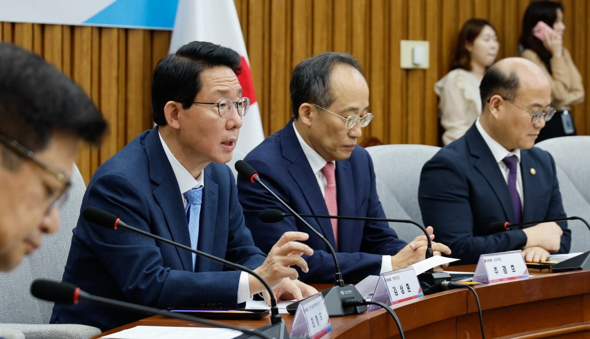 김상훈 국민의힘 정책위의장이 26일 오전 서울 여의도 국회에서 열린 이공계 활성화를 위한 당정협의회에서 모두 발언하고 있다./사진=뉴스1