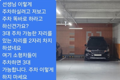 "주차 똑바로 하라더니…" 카니발 운전자 속내에 '분통' [아차車]