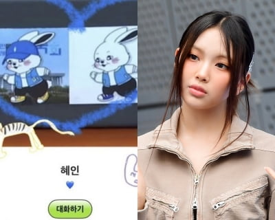 뉴진스 혜인, 정치색은 민주당? '파란색 버니즈' 올렸다 '빛삭'