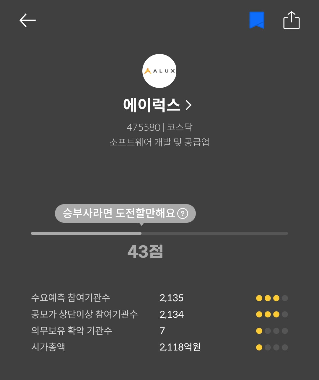 [마켓PRO] 청약할까말까 : 에이럭스, 수익확률 60%