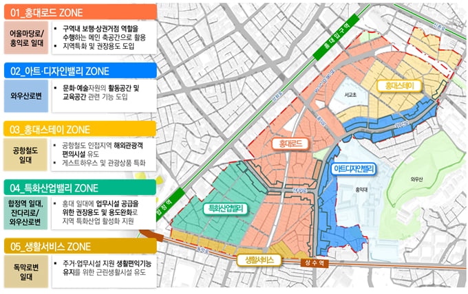 마포 디자인·출판 특정개발진흥지구 및 마포지구 지구단위계획 구역 / 서울시 제공