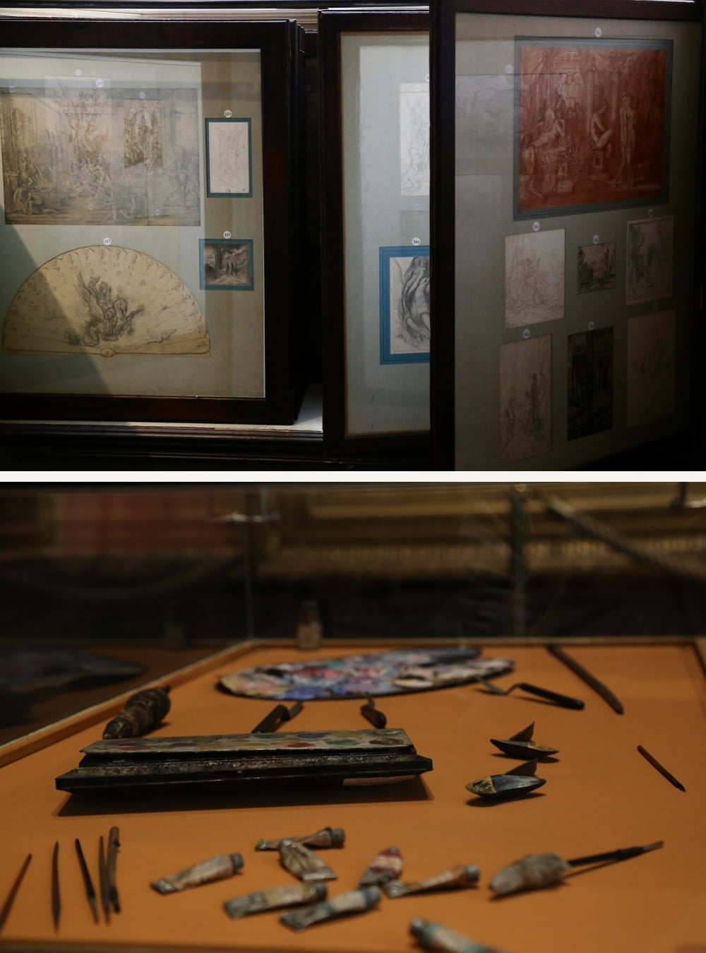 Moreau's approximately 7,000 sketches and actual pencils/photos he used. © Jinseop Lee