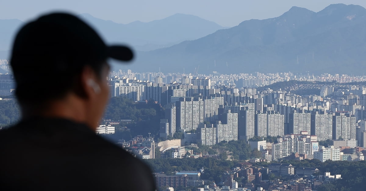 서울 중구 남산에서 바라본 아파트 단지의 모습. 사진=뉴스1