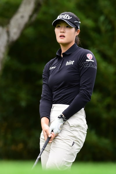 [포토] 김민별, '방향이 안 좋아' (상상인 · 한경 와우넷 오픈 2024)