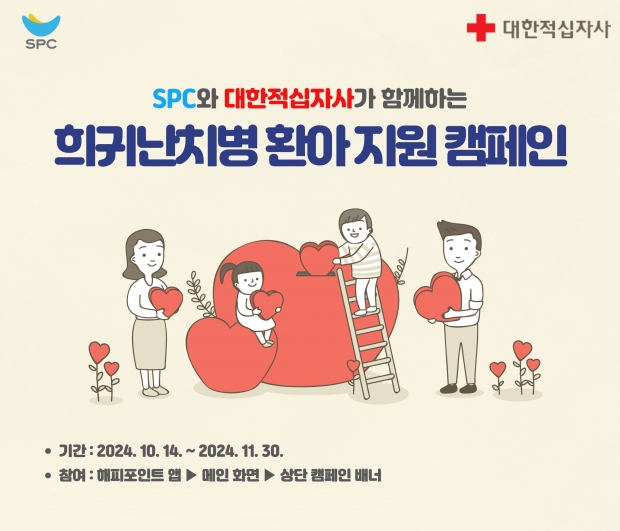 SPC, 고객과 함께 희귀난치병 환아 지원하는 ‘해피쉐어 캠페인’ 진행