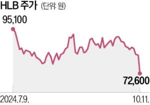 HLB '간암신약' 美진출 지연에 그룹주 급락