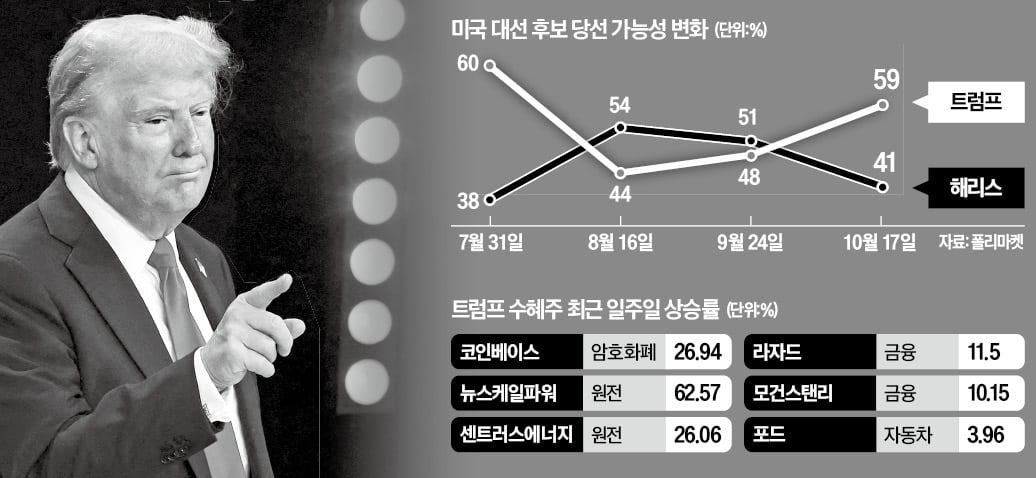 "트럼프 당선 되면 돈 번다"…무섭게 치솟은 이 종목