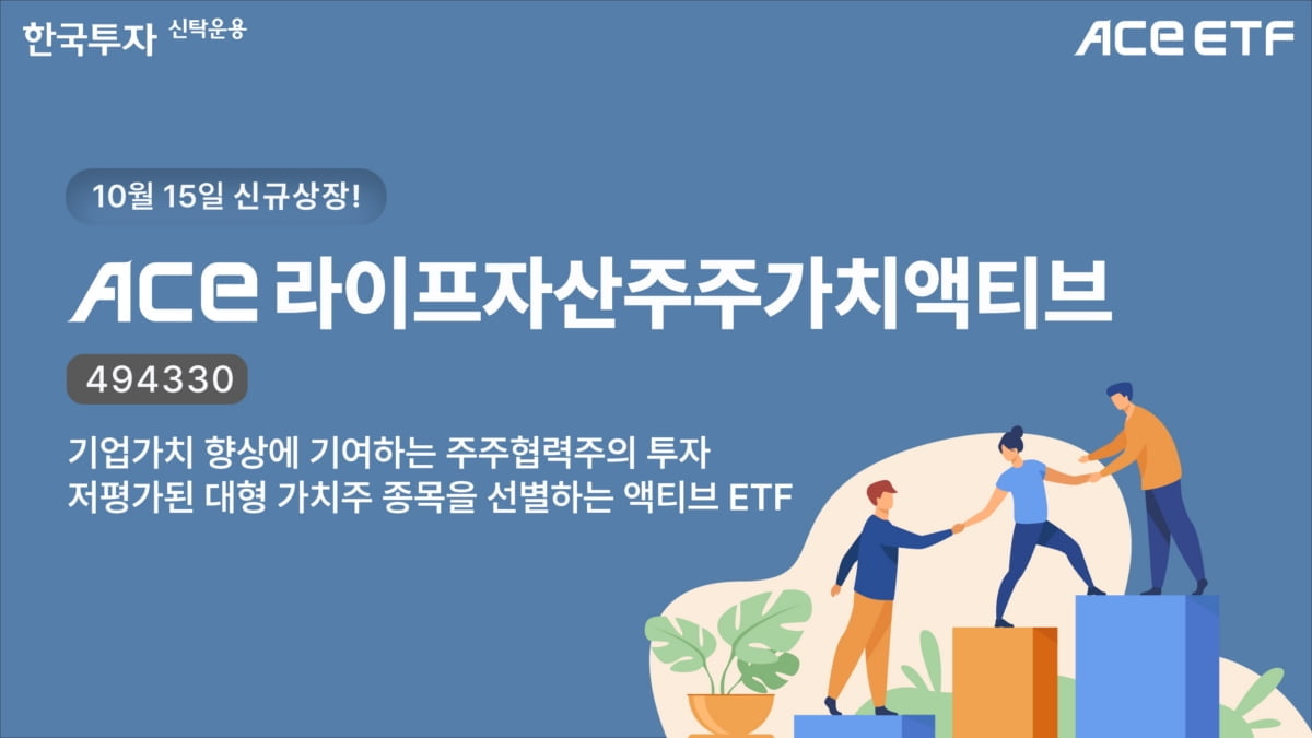 한투운용, ACE 라이프자산주주가치액티브 ETF 상장