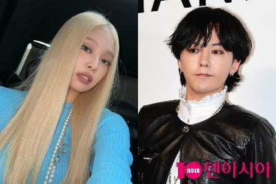 제니, 지드래곤 열애설 의식했나…'YG 패밀리' 단체사진 홀로 빠져 [TEN이슈]