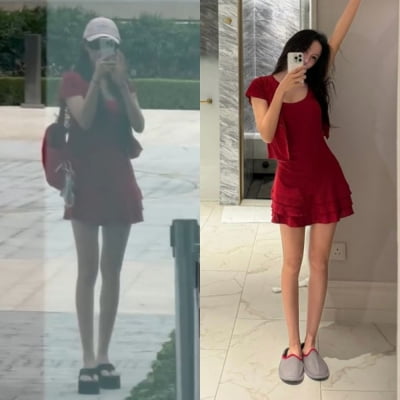 '167cm 46kg' 티아라 효민, 각선미 최강자 인증…다리 보험 들었으려나