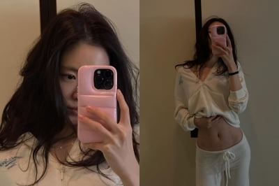 손나은, 아침부터 잘록한 허리라인 미쳤네…부스스한 머리도 화보같아