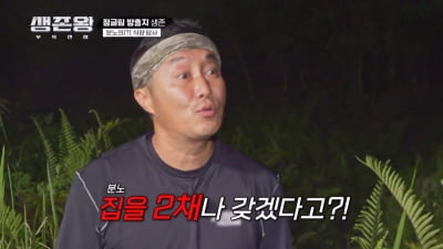 [종합] 팽당한 김병만, 집까지 뺏겼다…"폭우 내릴 때 집 지어줬는데" 분노 ('생존왕')