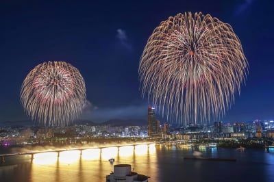 "한강 불꽃축제 보려고…" 보트·뗏목 타고 나간 4명 구출