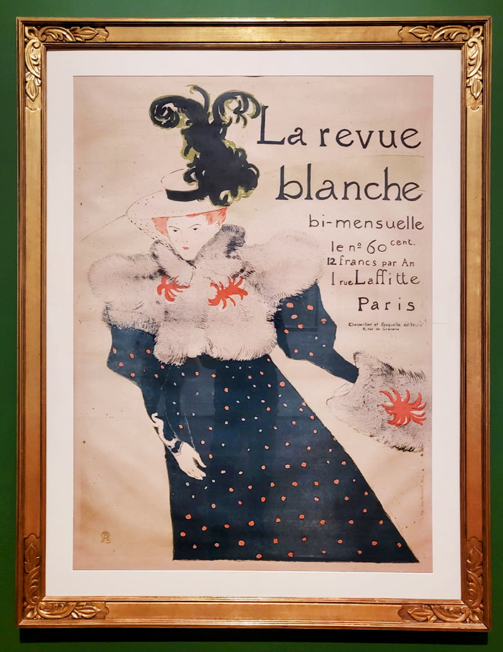 앙리 드 툴루즈 에볼루션 바카라, 잡지 ‘라 르뷰 브란슈 (La revue blanche)’ 포스터(1895), 리토그래프 / 사진. ⓒ최영식