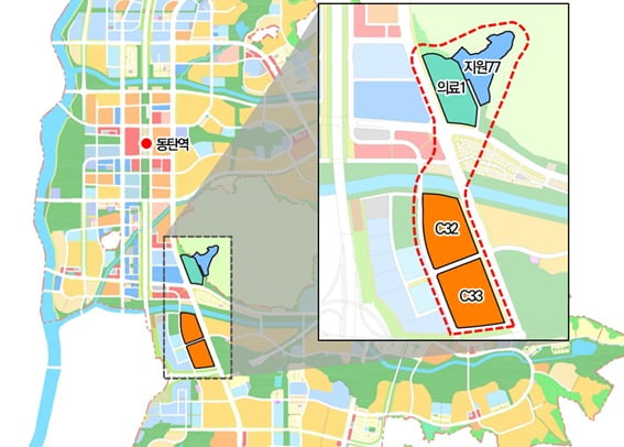 동탄2 종합병원 건립 패키지형 개발사업 위치도. 사진=LH