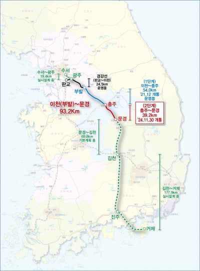 "문경서 판교까지 90분"…중부내륙선 2단계 30일 개통