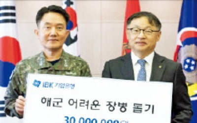 기업은행, 해군 모범장병 위문금