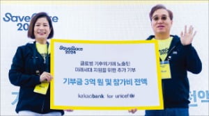 카카오뱅크, 유니세프에 13억 기부