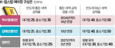 稅공제 일몰 코앞인데…K칩스법 당·정 엇박자