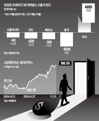 신흥국 펀드 '자금 썰물'…킹달러에 속수무책