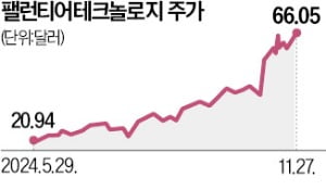 '안보 AI 강자' 팰런티어…올들어 주가 300% 폭등