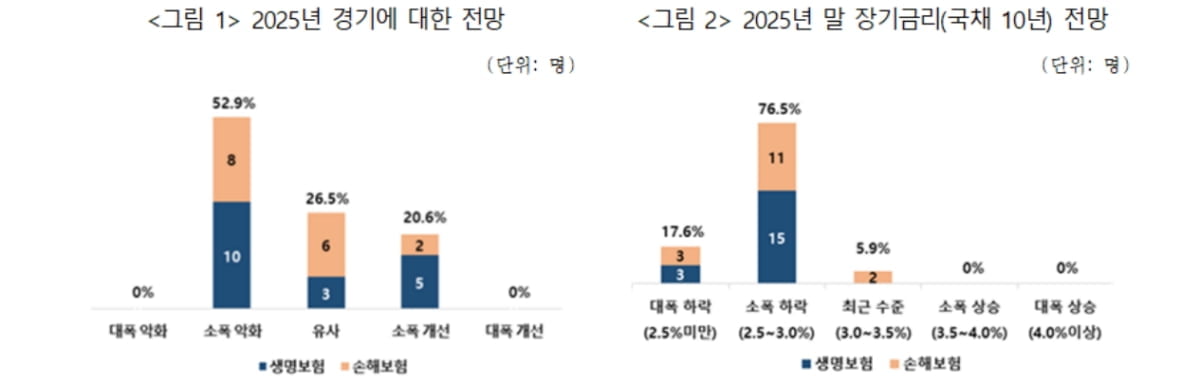 보험사 CEO 10명 중 5명 "내년 경기 소폭 악화" 전망