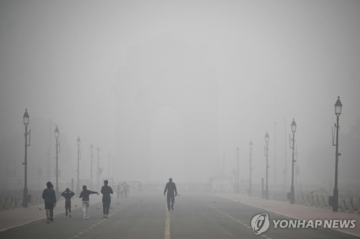 인도 뉴델리 최악 대기질…등교·공사 중단