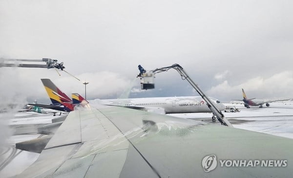 폭설에 공항 '대혼란'…결항·지연 속출