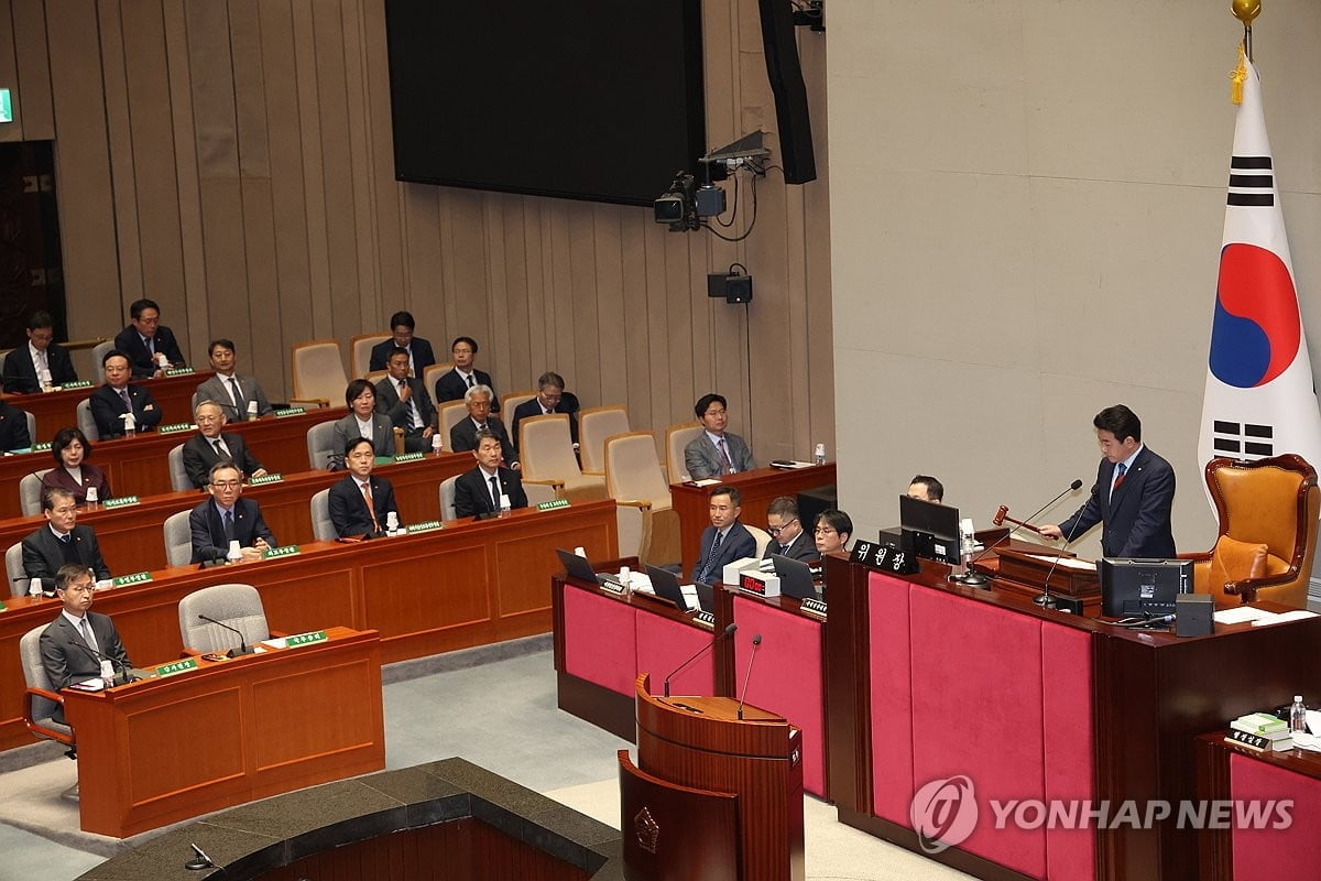 野, 초유의 '감액 예산안' 강행 처리…與 반발