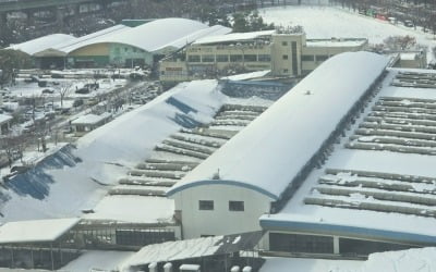 쏟아진 눈에 결국…안양 농수산물도매시장 천장 붕괴