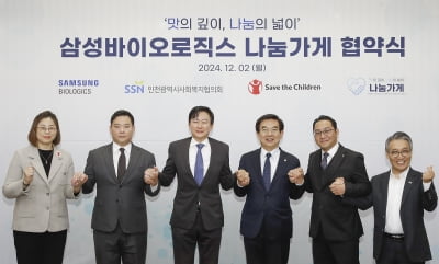 삼성바이오로직스, 나눔가게와 노사상생형 기부 CSR 전개