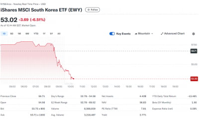 환율 1440원대 뚫렸다…韓 ETF 6% 넘게 급락