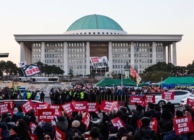 [포토] 탄핵 찬·반 집회에 긴장감 감도는 샌즈 카지노 사이트