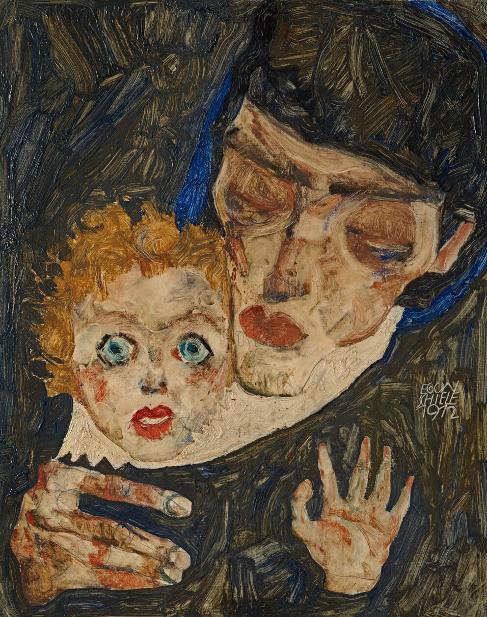 에곤 실레, '어머니와 아이', 1912. ©Leopold Museum, Vienna