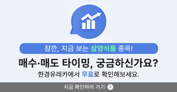 [한경유레카] 삼양식품 오후 강세..유레카 수익률 31.7% 달성