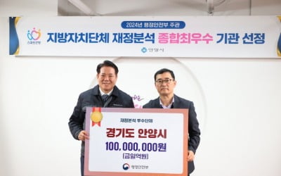 안양시, 2024년 지방재정분석 '종합 최우수단체 선정'