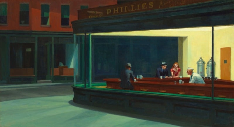 에드워드 호퍼(Edward Hopper)의 <Nighthawks alt=