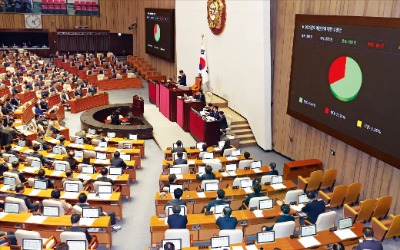 끝까지 정쟁…헌정史 첫 '감액 예산안' 통과